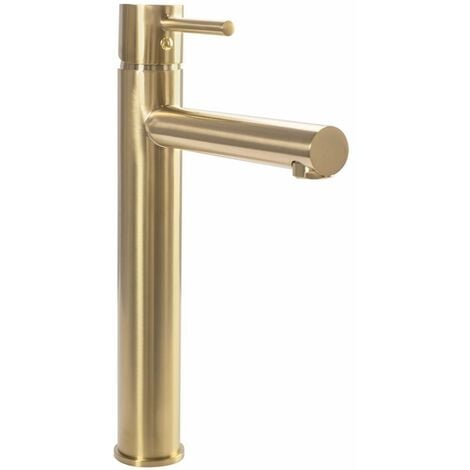 RUBINETTO LAVABO REA TESS BRUSH GOLD HIGH