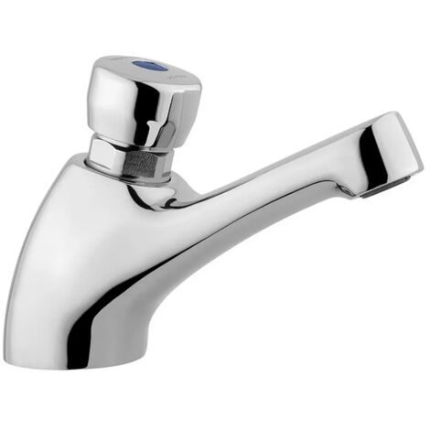 Rubinetto lavabo temporizzato a pulsante Idral ottone cromo