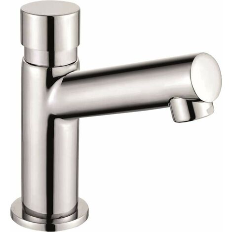 Rubinetto lavabo temporizzato con azionamento a pulsante Tecom TWS1333  Cromo