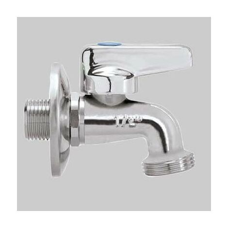 RUBINETTO LAVATRICE A SFERA LUSSO 1/2x3/4 c/rosetta