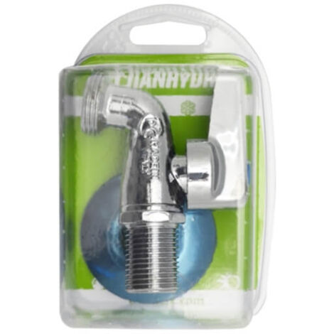 Rubinetto Lavatrice Cromato A Sfera Con Rosone Blister 1/2 X 3/4 Pn 10 Faidf