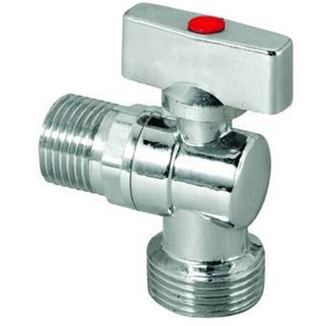 RUBINETTO LAVATRICE LAVASTOVIGLIE PASSO 1/2 MASCHIO ATTACCO MASCHIO FE 350846