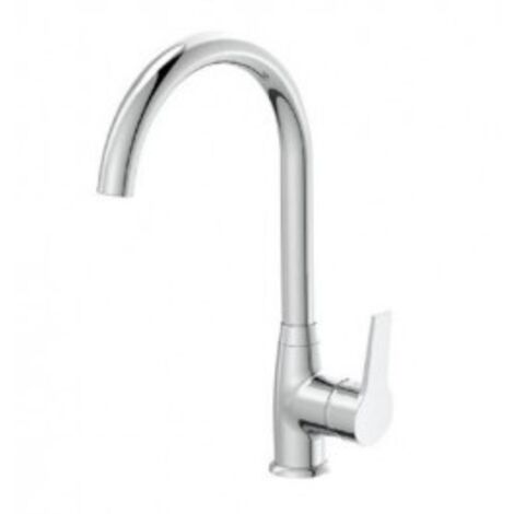 Rubinetto lavello cromato con bocca alta - Serie Hellis