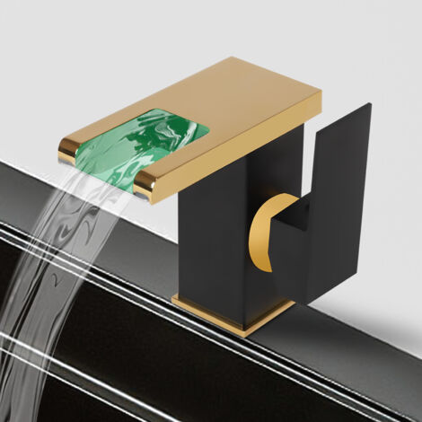 Rubinetto LED acciaio inox con 2 tubi acqua fredda/calda
