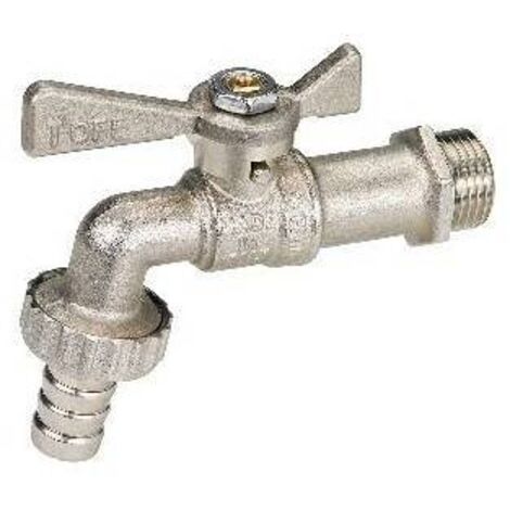 RUBINETTO LEGGERO CON PORTAGOMMA LEVA OTTONE NICHELATO 3/4'' DN 14 PN 16