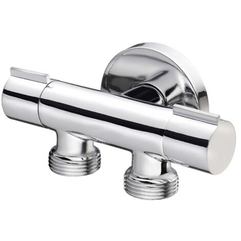 Rubinetto minimale doppio compatto  1/2 x 3/4 X 3/4DEBOR