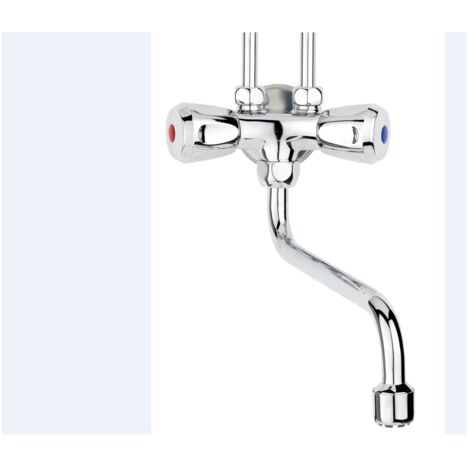Rubinetto miscelatore a due maniglie per serbatoio d'accumulo da tavolo Qmix10 Thermoflow