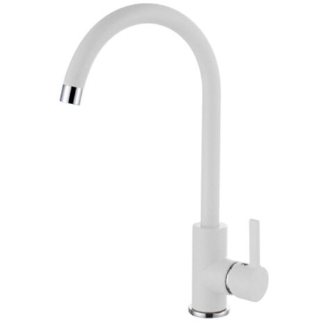 Rubinetto Miscelatore Cucina Elleci canna alta monocomando Bianco MGKC0168