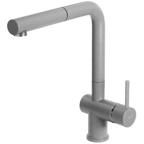 Rubinetto Miscelatore Cucina Elleci Stream Plus Keratek Plus Grigio Light Grey MKKSTP97