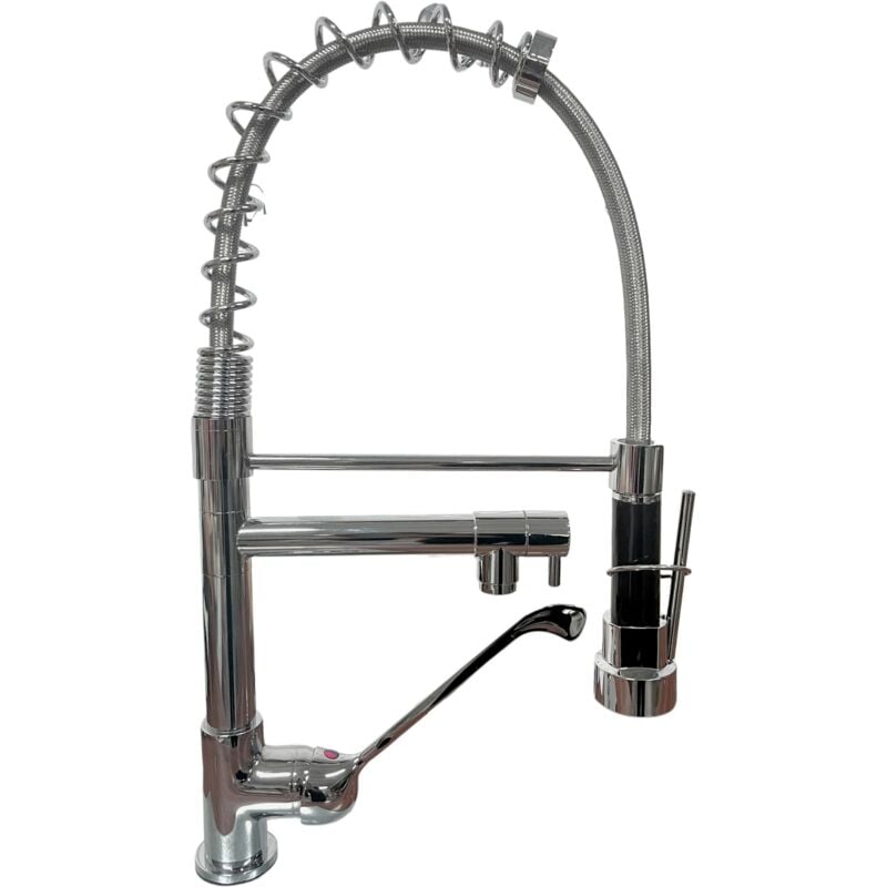 Bagnoclic - Robinet mitigeur cuisine professionnel, de prélavage avec manette clinique