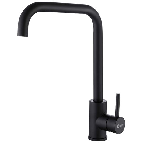 Rubinetto Miscelatore Cucina Quareco monocomando canna alta girevole Nero QMSC05NE