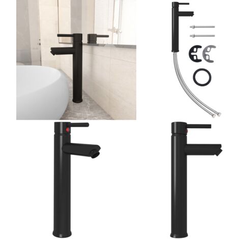 Rubinetto Miscelatore da Bagno Nero 12x30 cm - Miscelatore da bagno - Rubinetto miscelatore