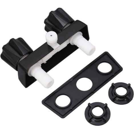 Rubinetto miscelatore deviatore per doccia camper Eosnow con 2 manopole, colore nero.