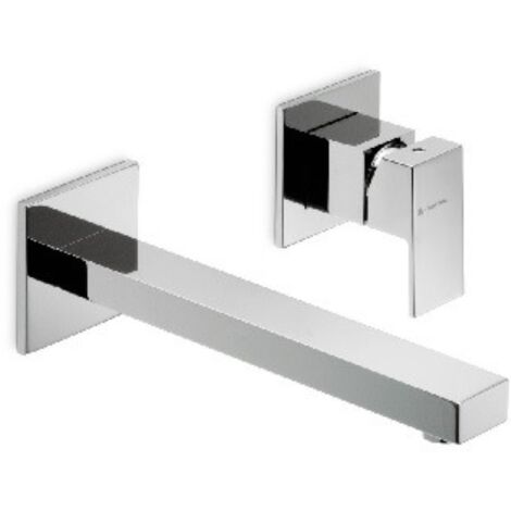 Rubinetto miscelatore elavabo a parete ergo-q cromo bocca 252 mm - newform