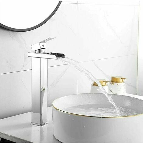 Rubinetto miscelatore alto per lavabo bagno Mirame con getto a cascata -  Edilcaputo Negozio Online