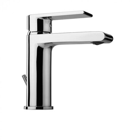 Rubinetto miscelatore lavabo lavandino monoforo monocomando paini ghibli 44cr211, con scarico automatico 1 pollice e 1/4