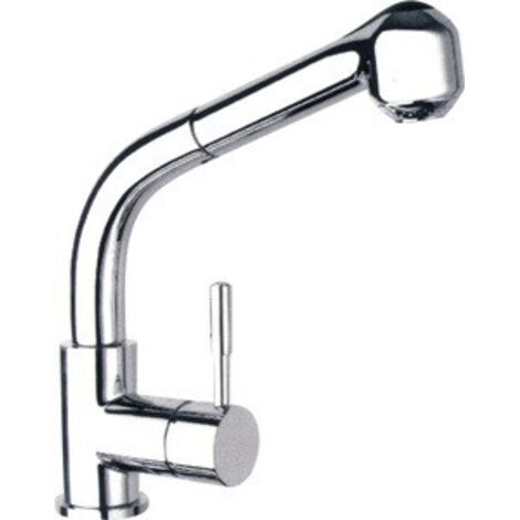 Rubinetto Miscelatore Lavello Cucina Con Doccetta Estraibile Cromo Gemini