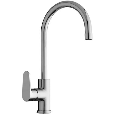 Rubinetto miscelatore lavello Paffoni Green canna alta girevole in ottone cromo