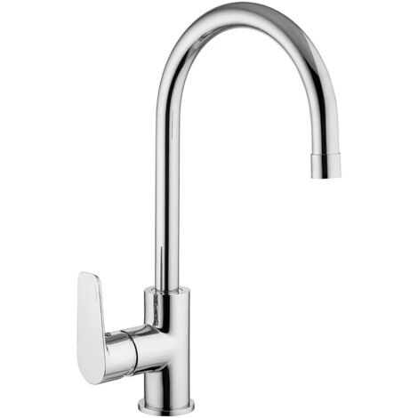 Rubinetto miscelatore lavello Paffoni Lime canna alta girevole in ottone cromo