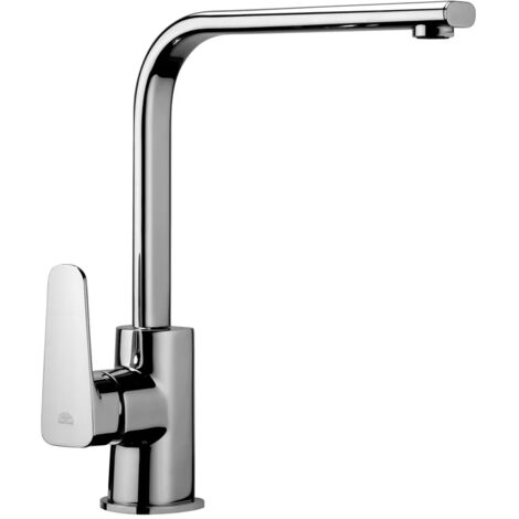 Rubinetto miscelatore lavello Paffoni Sly canna alta girevole in ottone cromo