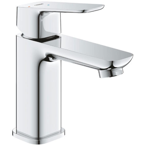 RUBINETTO MISCELATORE MONOCOMANDO CROMATO PER LAVABO CON PILETTA CLICK CLACK SERIE CUBEO - SCARICO 11/4 - CON PILETTA CLIK CLAK  - GRO