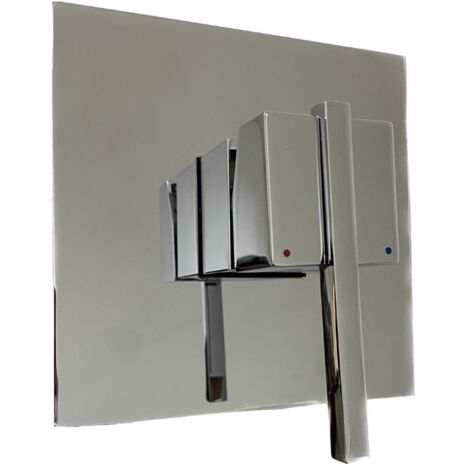 Rubinetto Miscelatore Monocomando Doccia ad Incasso in Ottone Quadra Cromato