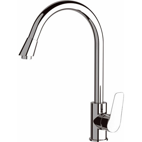 Rubinetto Miscelatore Monocomando Girevole Lavello Alto in Ottone Mariani Essenza Cromato