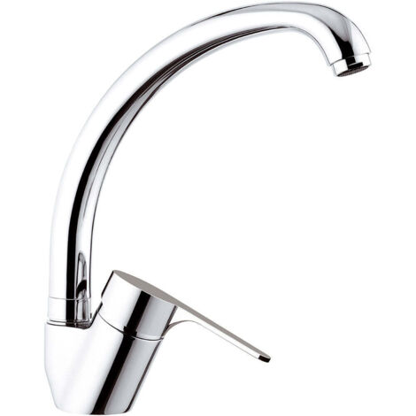 Rubinetto Miscelatore Monocomando Girevole Lavello Alto in Ottone Mariani Vela Cromato