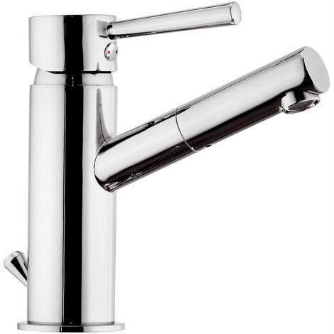 Rubinetto Miscelatore Monocomando Lavabo in Ottone Mariani Hermes Cromato
