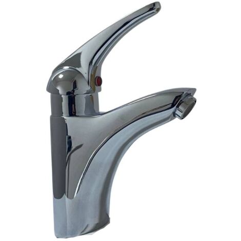 Rubinetto Miscelatore Monocomando Lavabo in Ottone Quadra Cromato