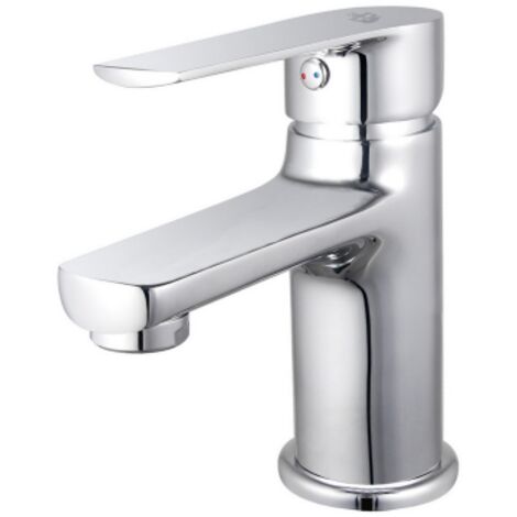 Rubinetto miscelatore monocomando per lavabo margot in ottone cromato anticalcare