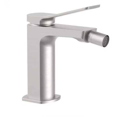 RUBINETTO MISCELATORE MONOCOMANDO STEEL LOOKING PER BIDET SERIE TILT - 3/8 - SENZA PILETTA - STEEL LOOKING - PAF