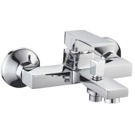 Rubinetto miscelatore monocomando vasca esterno cromato con doccia serie green 2.0 c/attacco duplex e flessibile 1,5mt AMBRA WATER