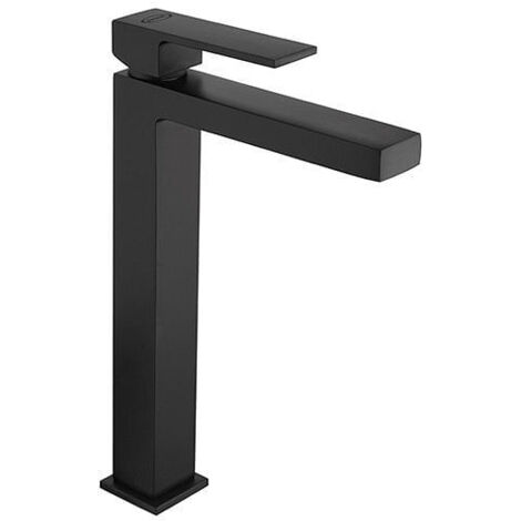 Rubinetto Miscelatore monoforo per lavabo alto serie Twinkle YO Jacuzzi senza scarico 0TWYO493JA00 nero opaco