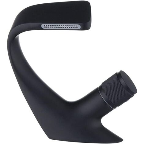 Rubinetto miscelatore per acqua calda e fredda a cascata per bagno con maniglia zigrinata, in ottone opaco/cromo, nero