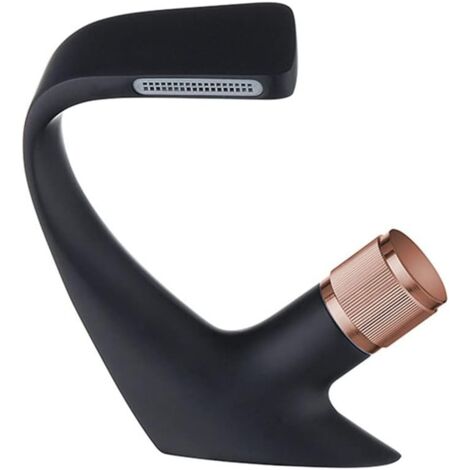 Rubinetto miscelatore per acqua calda e fredda a cascata per bagno con maniglia zigrinata, in ottone opaco/cromo, rosa e nero