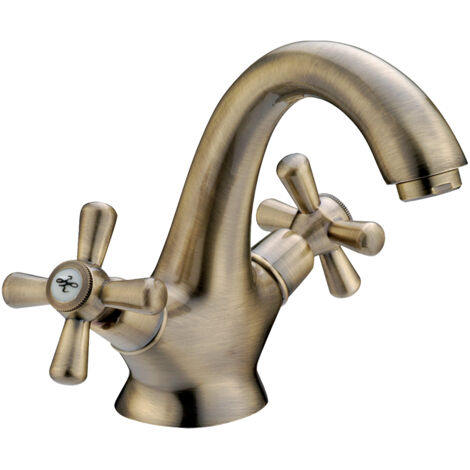 Rubinetto miscelatore per lavabo serie croce sofia bronzo - Salone