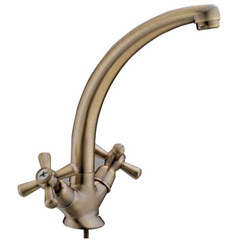 Rubinetto miscelatore per lavello serie croce sofia bronzo - Salone