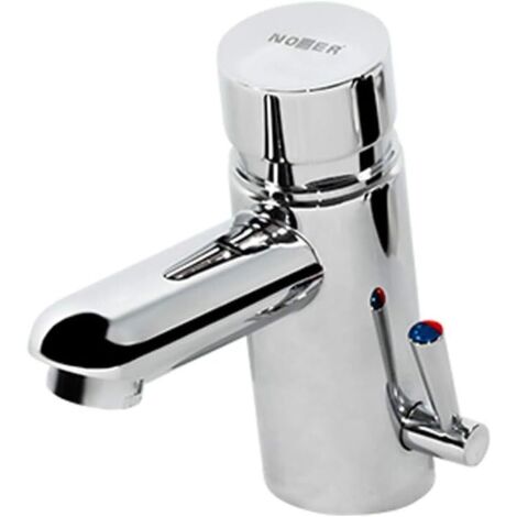 Rubinetto miscelatore temporizzato per lavabo in ottone cromato 07420.N Nofer