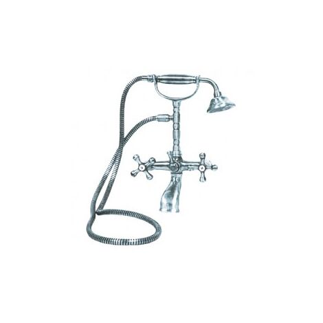 Rubinetto miscelatore vasca da bagno con doccetta cromo h.32x18x16 cm EFFEZ