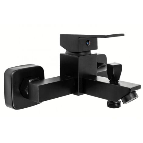 RUBINETTO MISCELATORE VASCA DA BAGNO OTTONE NERO OPACO ATTACCO PER DOCCIA 87209
