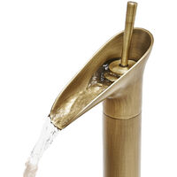 Rubinetto miscelatore vintage bagno canna alta becco cascata ottone DR T2020