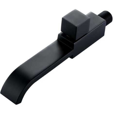 Rubinetto moderno a parete in ottone G1/2, rubinetto a parete per bagno, rubinetto monoforo per acqua fredda, cucina bagno, lavabo nero opaco