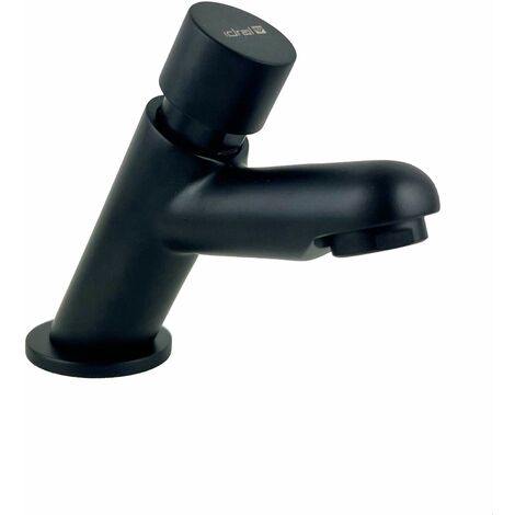 Rubinetto mono acqua temporizzato 15 secondi in colore nero opaco IDRAL 08210-VAR  Nero opaco - 15 Secondi