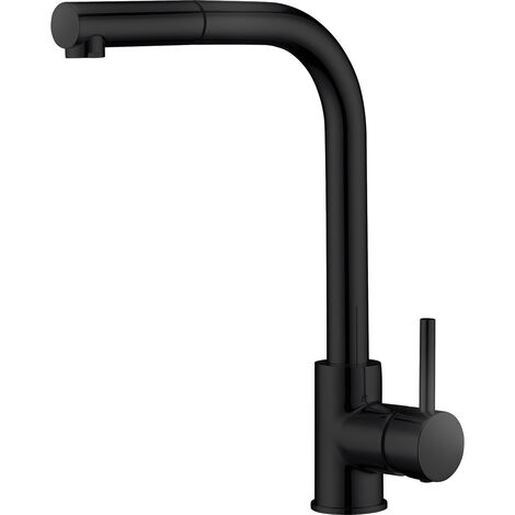 Rubinetto monocomando da cucina  Modello MALTA  Colore nero  Finitura opaca  [ IMEX® ]