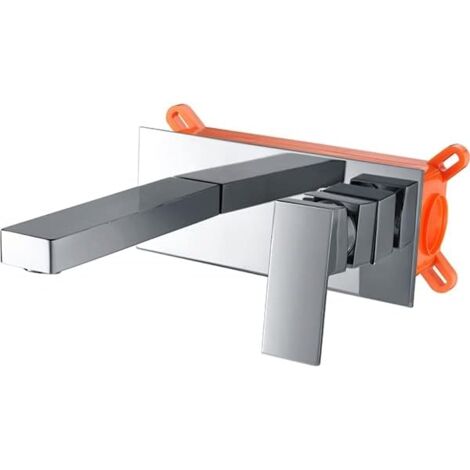 Rubinetto monocomando per lavabo da incasso a parete, rubinetto da bagno per acqua calda/fredda - Rubinetti da incasso colore cromo