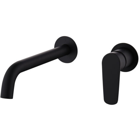 Rubinetto monocomando per lavabo da incasso in ottone Miscelatore per vasca da incasso Rubinetti per bagno monocomando Colore nero opaco