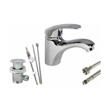 Rubinetto monoforo lavabo miscelatore monocomando da bagno ottone cromato 52328A