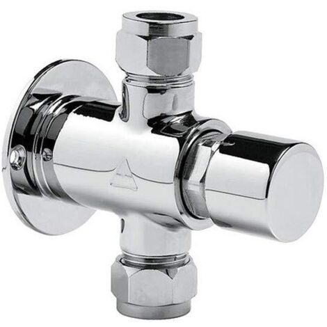 Rubinetto montaggio esterno doccia da parete con comando pulsante Idral 08130/E