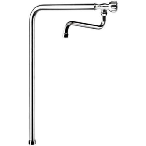 Rubinetto orientabile per piano cottura con canna girevole Idral 09463  Cromato - Ottone